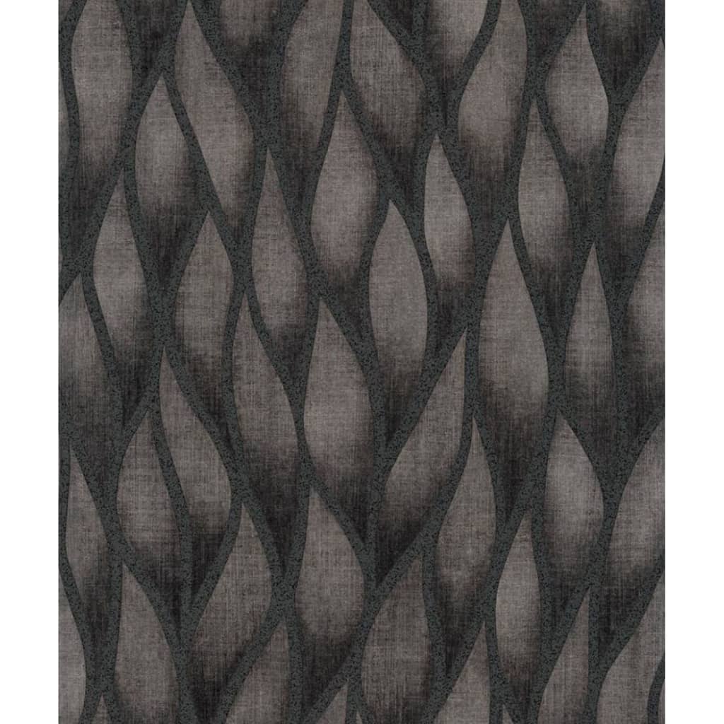NOordwand Secellphaper NOORDWAND Fiamme topchic e gocce grigio metallico