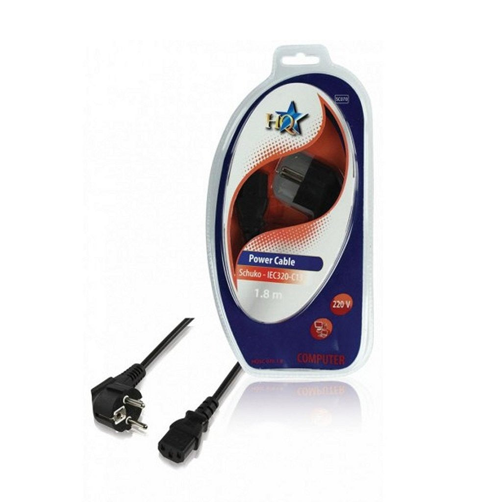 HQ HQ SC070 CAVO ALIMENTARE SHUKO IEC320-C13 1,80 M nero