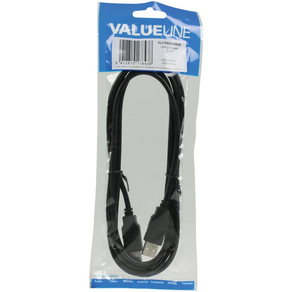 Valueline Valueline USB 2.0 Cable 2 M Negro
