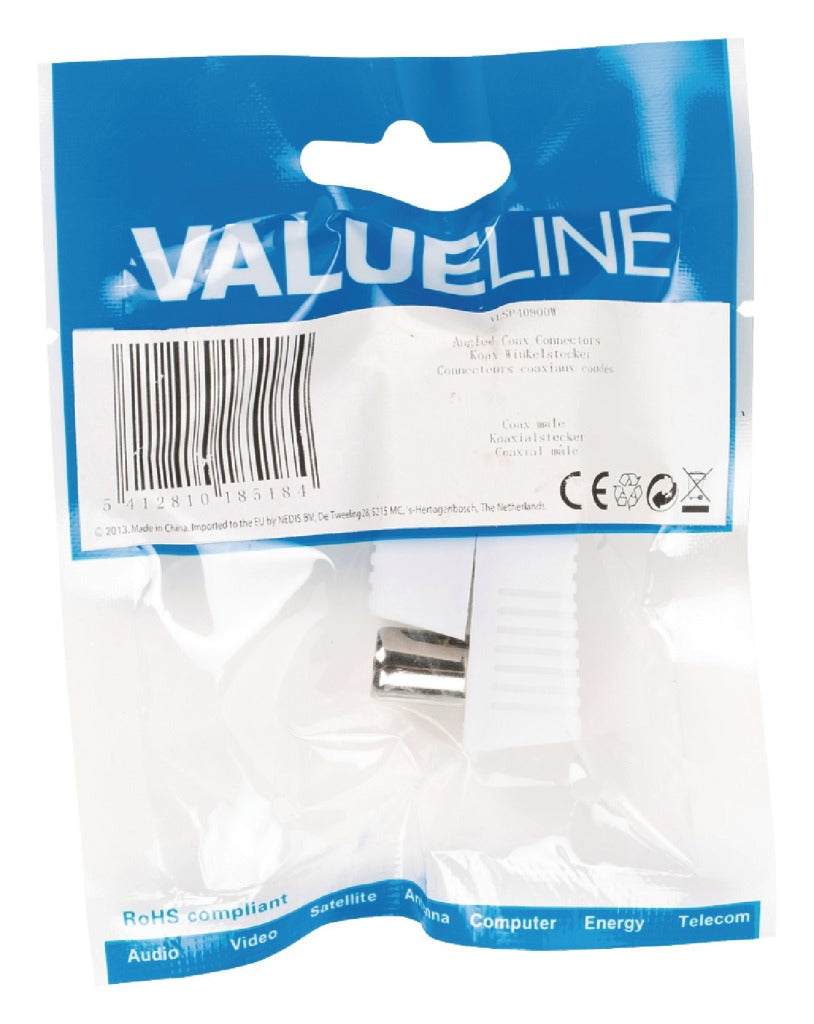 Valueline Valueline VLSP40900W Conectores de coaxo de chaleco Coax