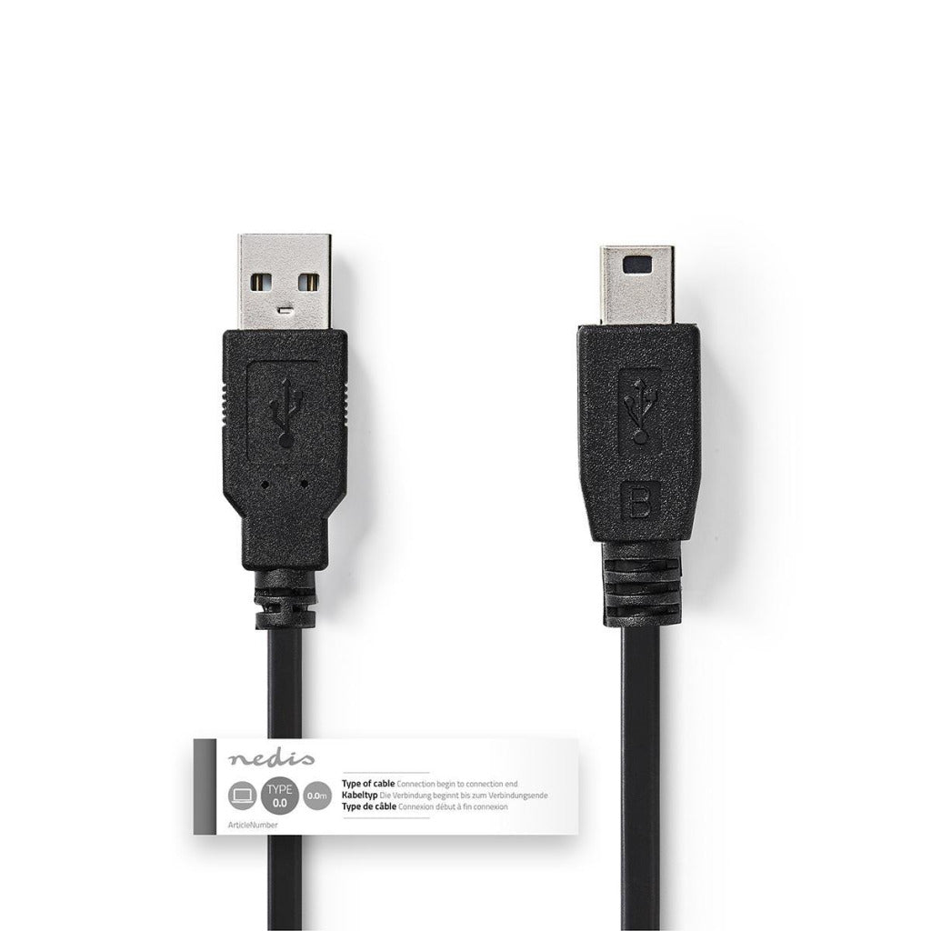 NEDIS CCGT60300BK10 CABLE USB 2.0 A MINI MINI MINI 5 PINES HOMBRO 1.0 M NEGRO