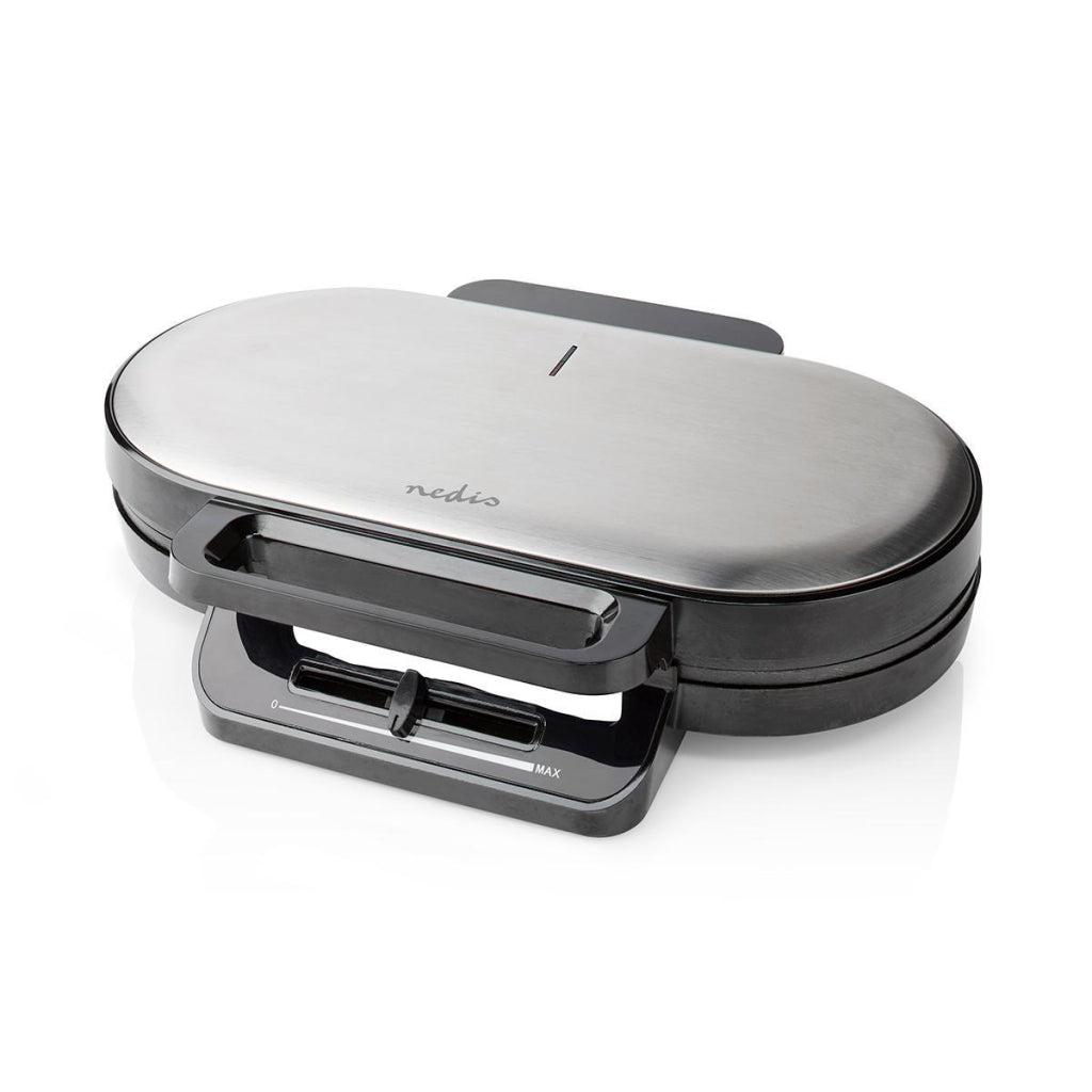 NEDIS KAWP110FBK Doble Waffle Iron 2x 14 cm 1200 W Negro