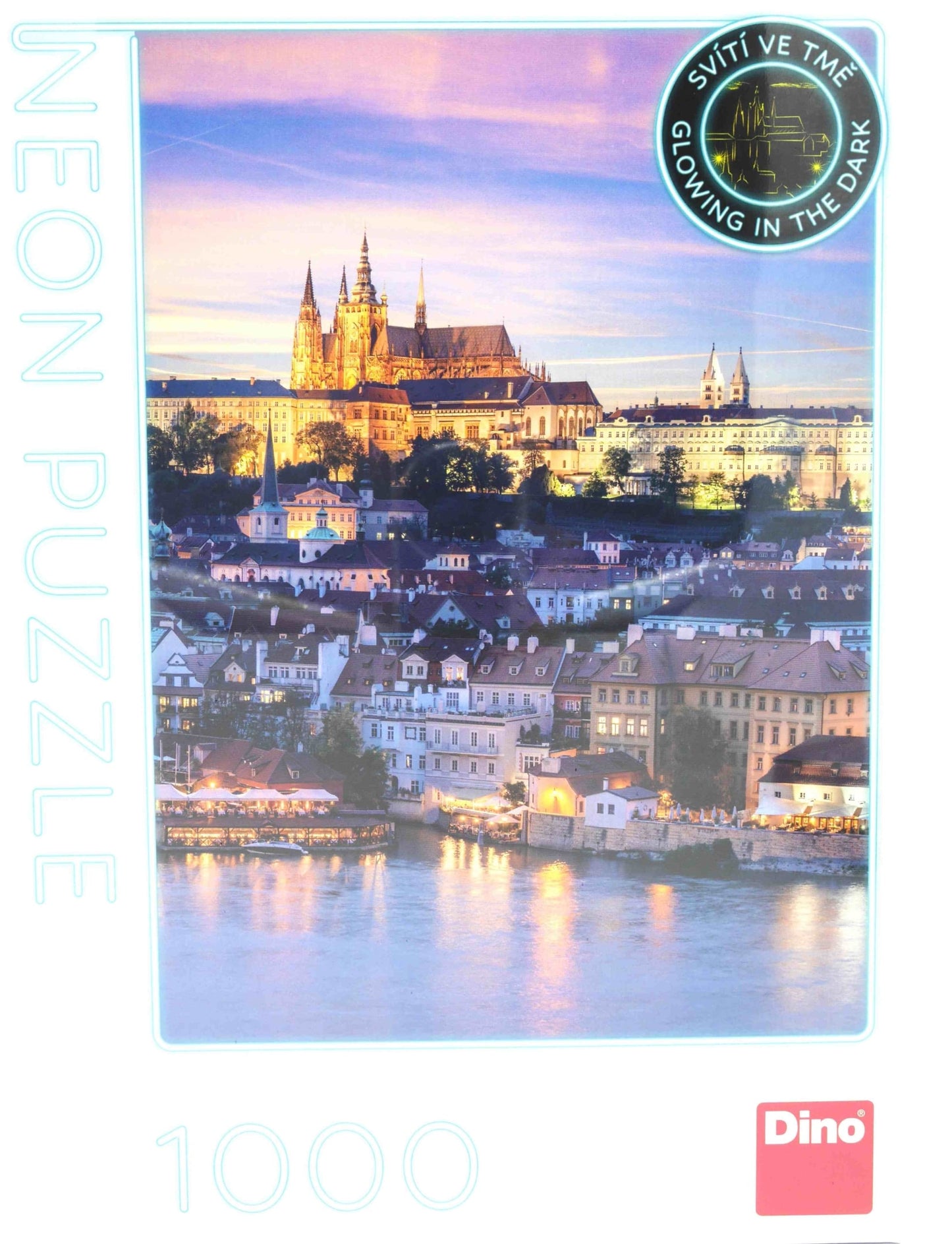 Dinotoys Dino Puzzle - Glow in the Dark Castle Praga - 1000 pezzi
