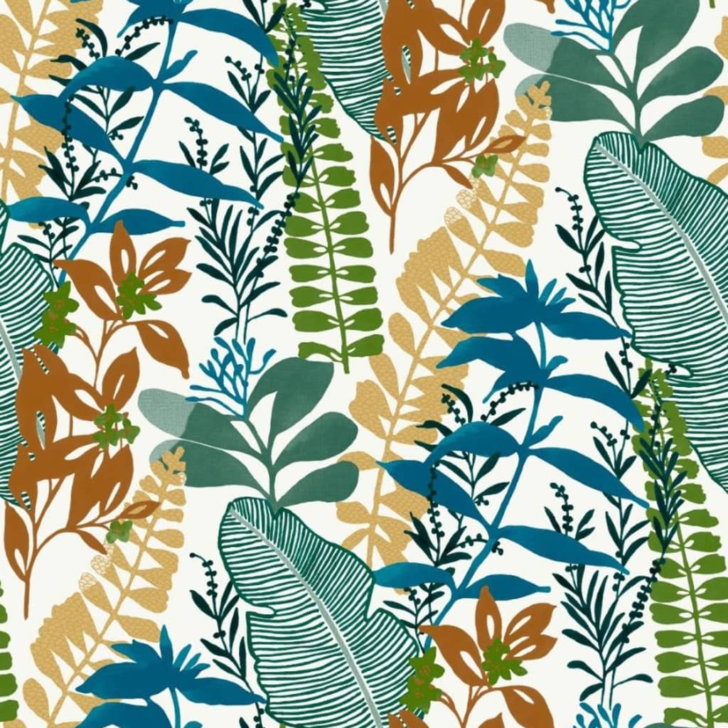 NOordwand Noordwand Wallpaper Good Vibes Foglie blu e verde