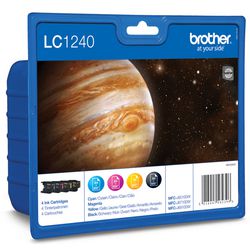 Cartuccia d'inchiostro Brother lc1240valbp nero e 3 colori