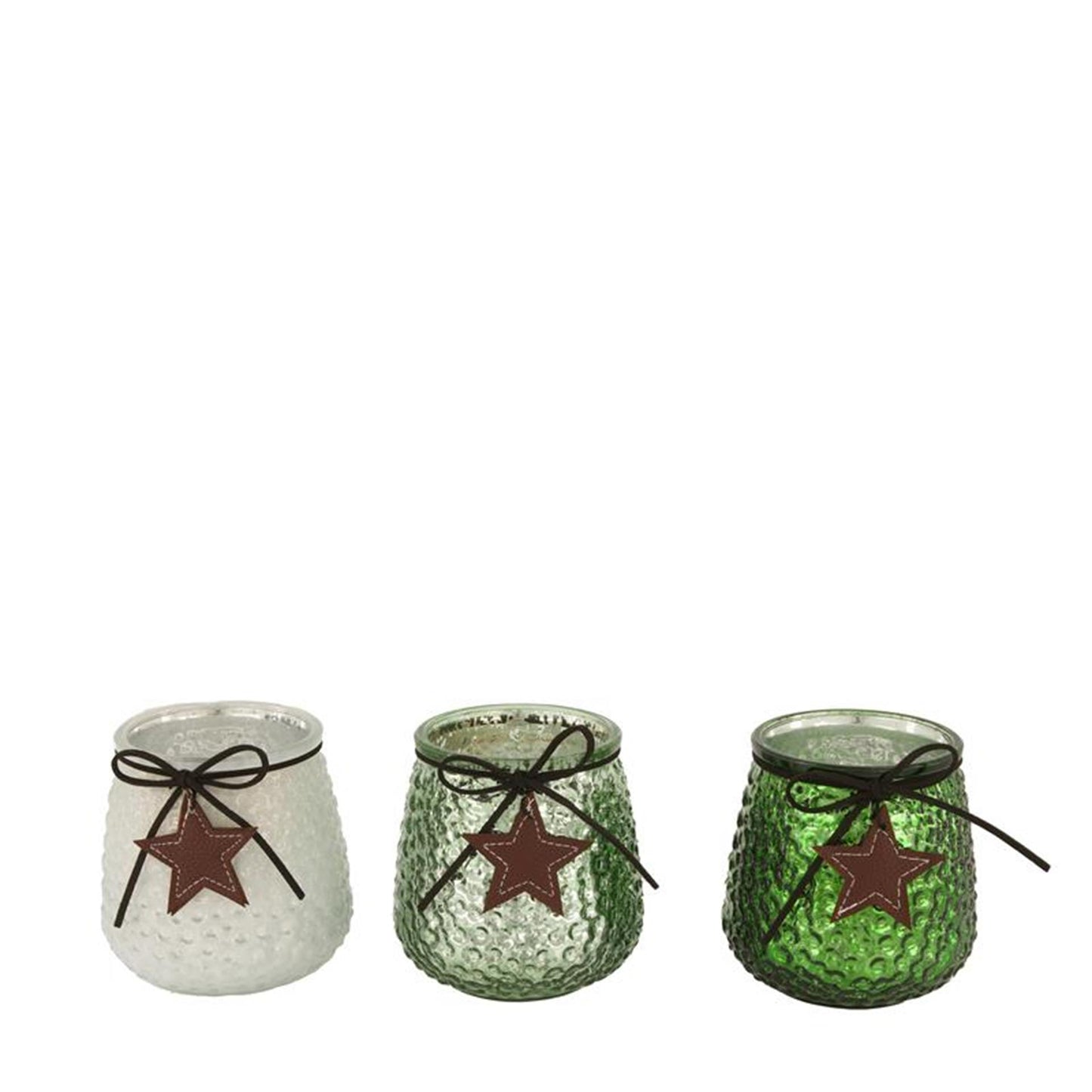 Dijk Natural Collection Portacandele in vetro ø9,5x10cm verde