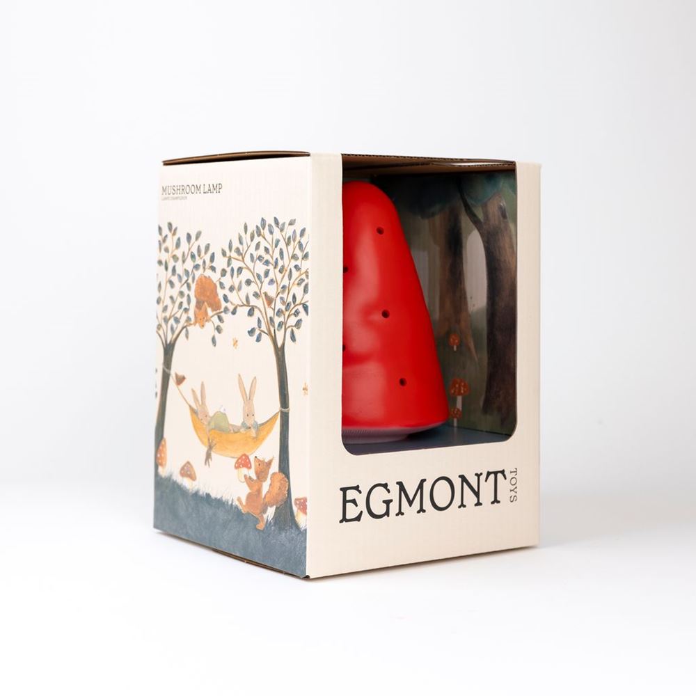 Lampada Egmont fungo rosso + dimmer.