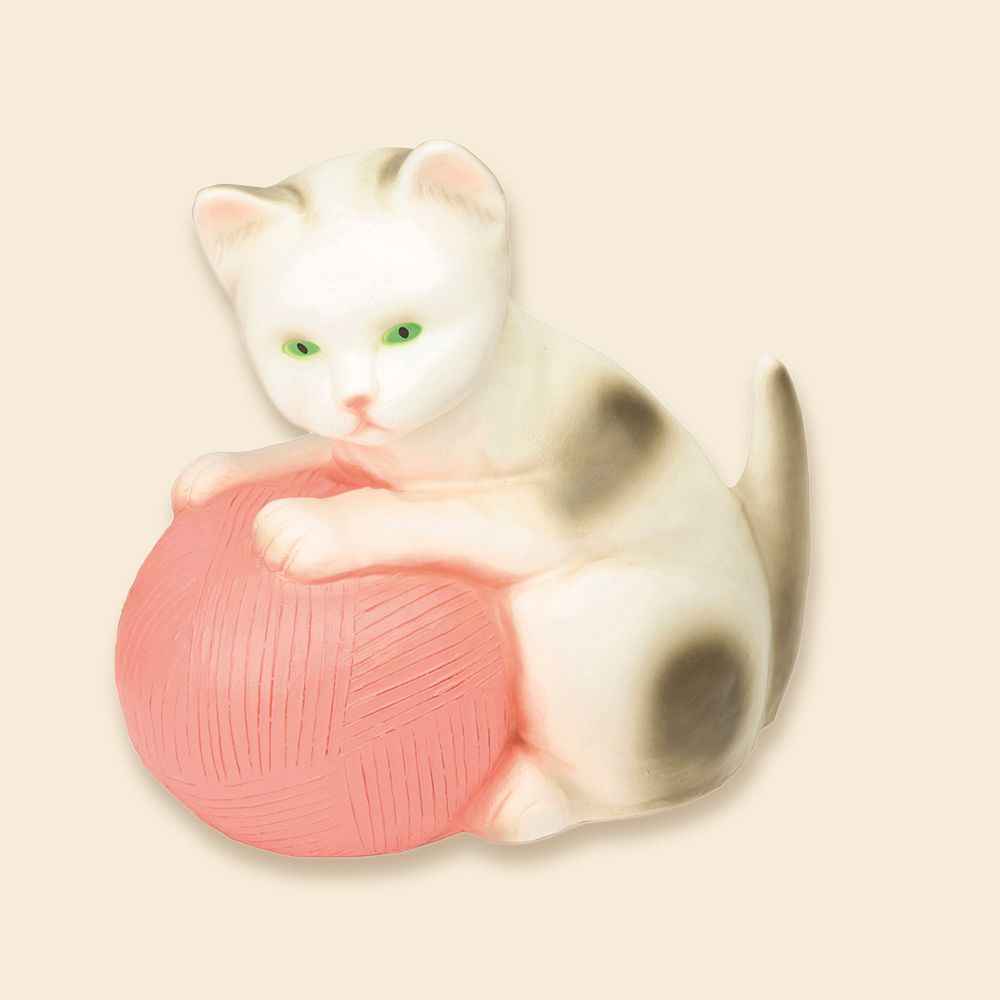 Lampada Egmont gatto con gomitolo di lana. rosa.