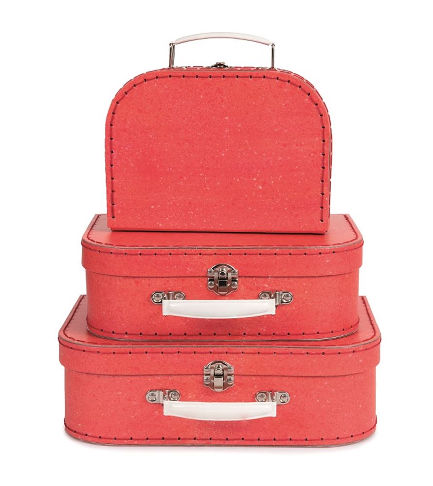 Set valigie Egmont 3 in 1 rosso. 3+