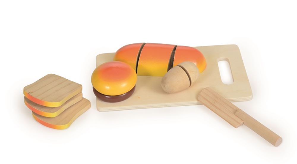 Set pane in legno. 50x12x4 cm. 3+