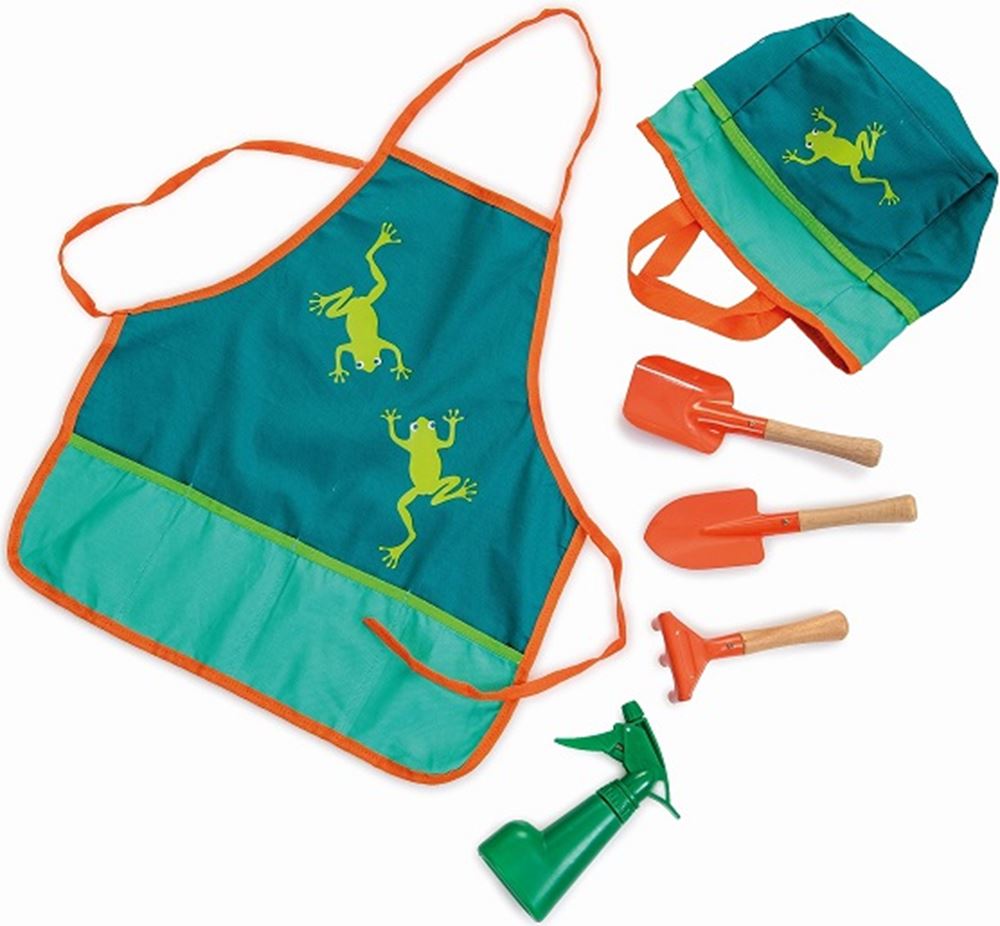 Set da giardino rana 6 pezzi. 22x22x9 cm. 3+