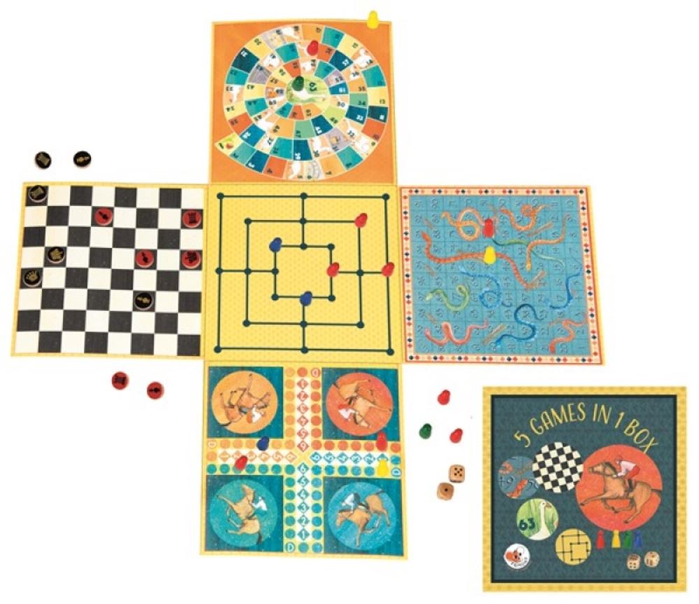Gioco: 5 giochi in 1 scatola. 5+21x21x10,5