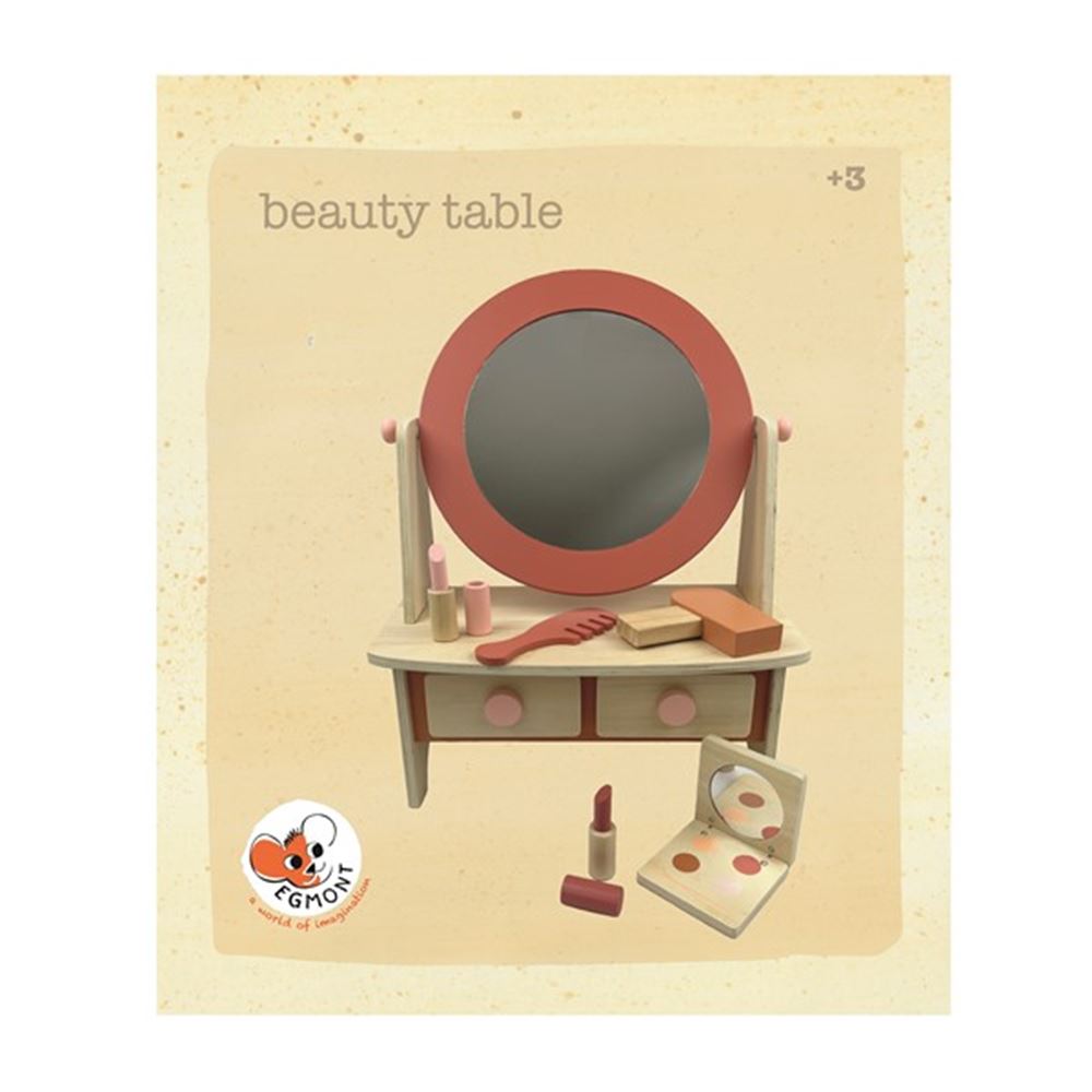 Houten make-up tafel. 14,5x20 cm. 1+