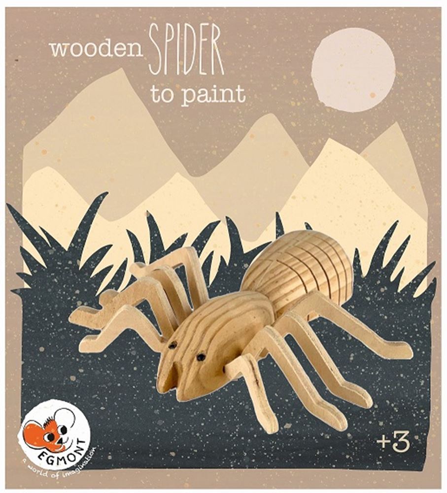 Houten spin om te verven. 15x17x3 cm. 3+