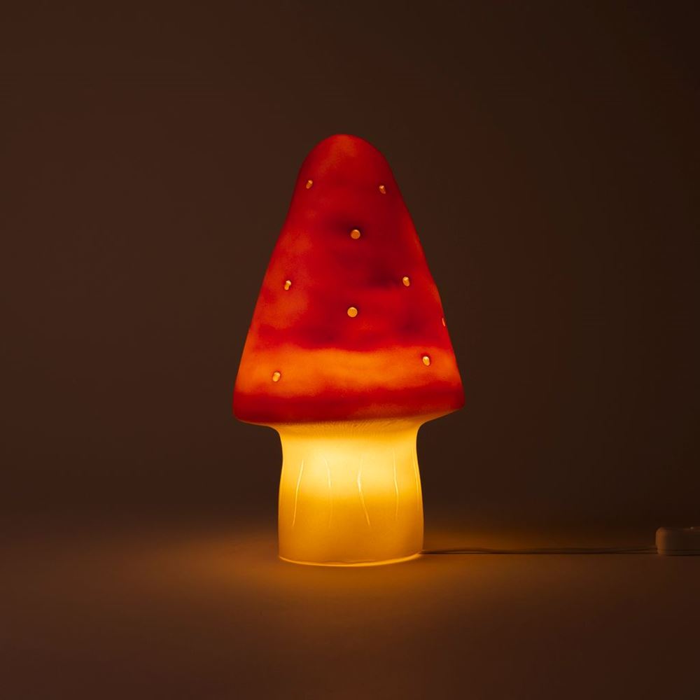 Lampada Egmont fungo rosso mattone+di