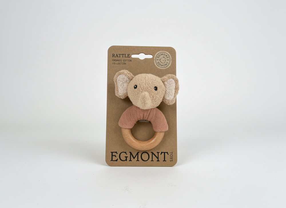 Egmont knuffel olifant ollie rammelaar.