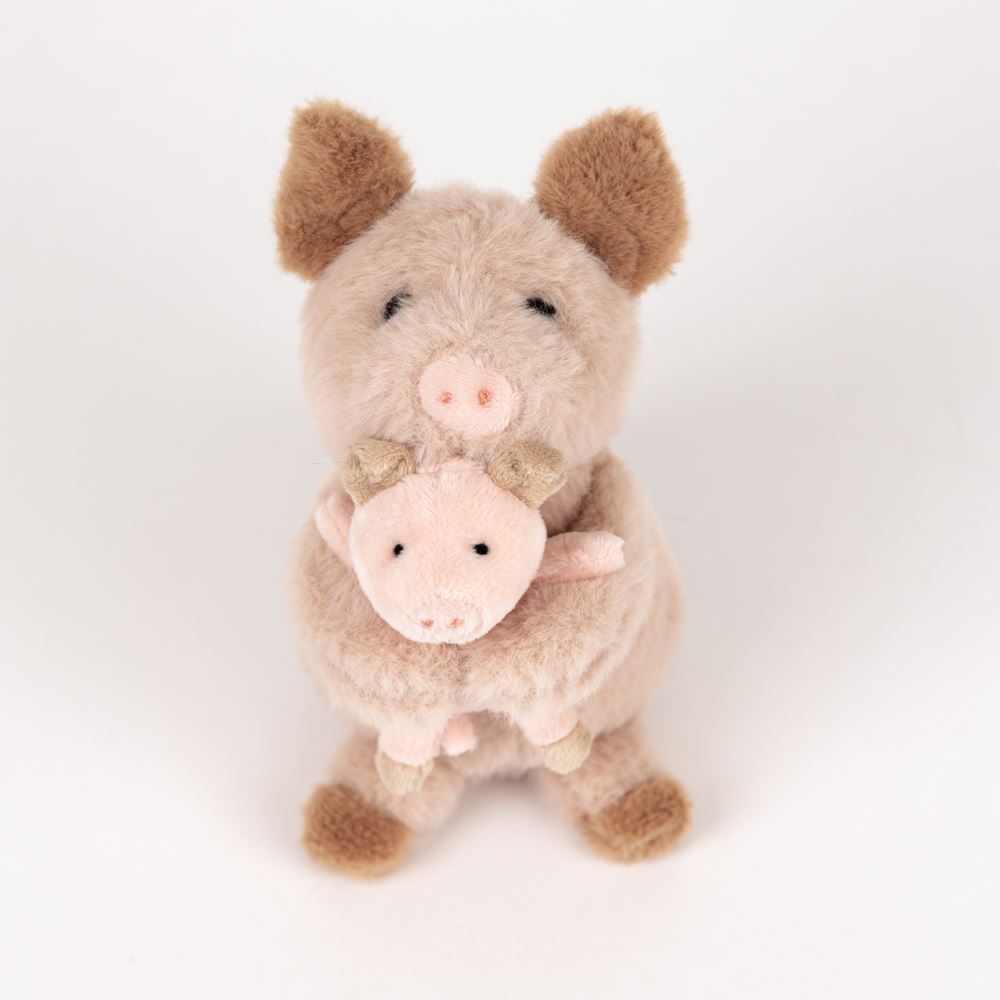Egmont knuffel varken met baby. 15x15x12