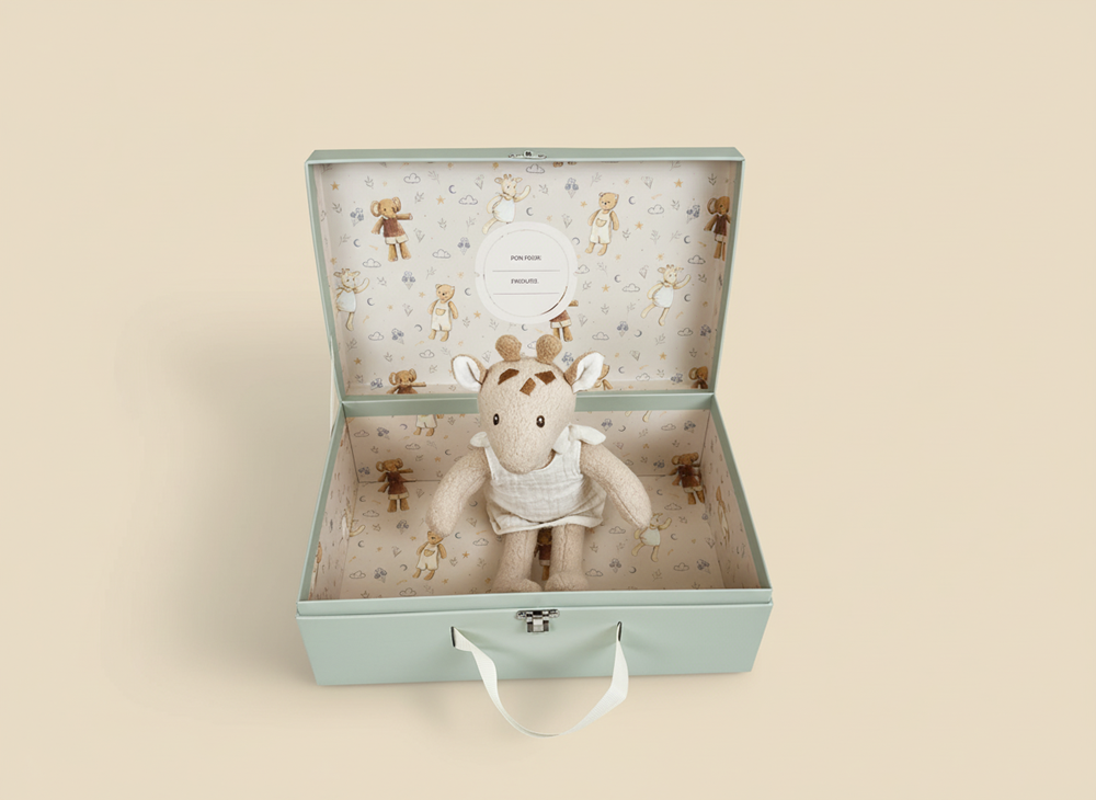 Knuffel leonie de giraf cadeaudoos