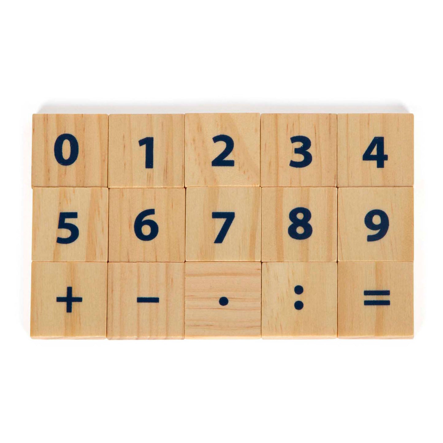 Tener di legno di piccoli piedi con barre di calcolo e blocchi di calcolo