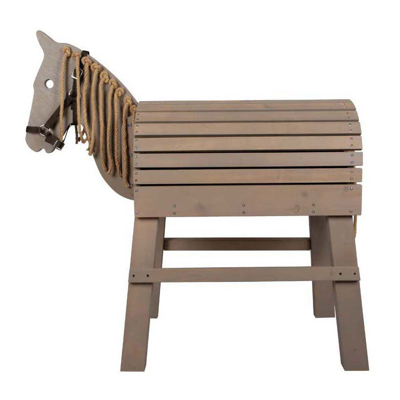 Pie pequeño - caballo de madera gris