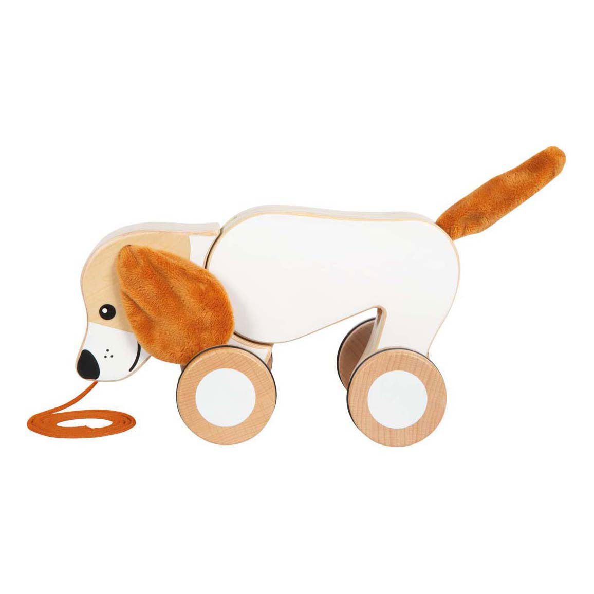 Piccollo - Trekhond di legno con orecchie scoppiettanti
