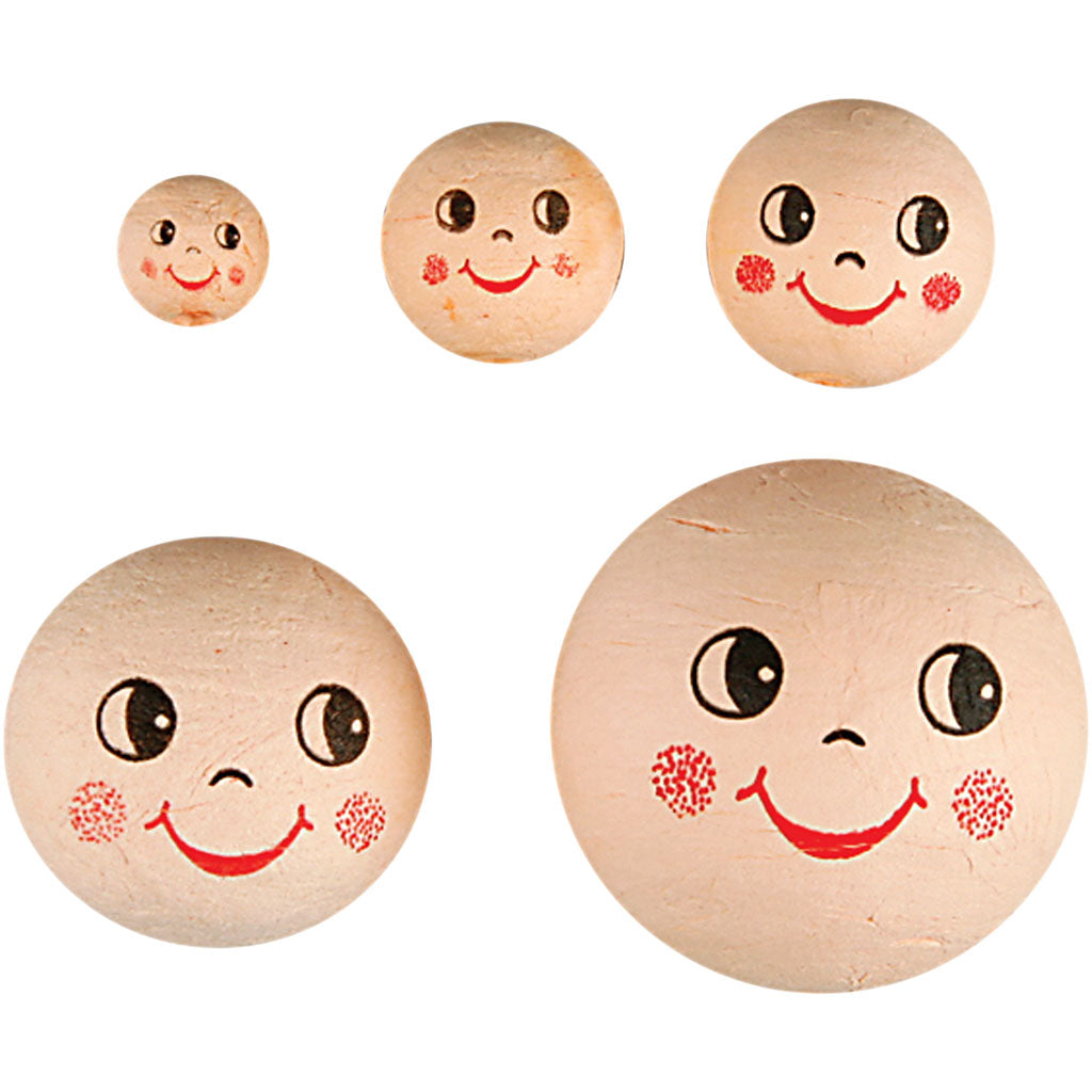 Teste Creative Company, d 12+18+22+30+40 mm, beige chiaro, 100 pezzi 1 scatola