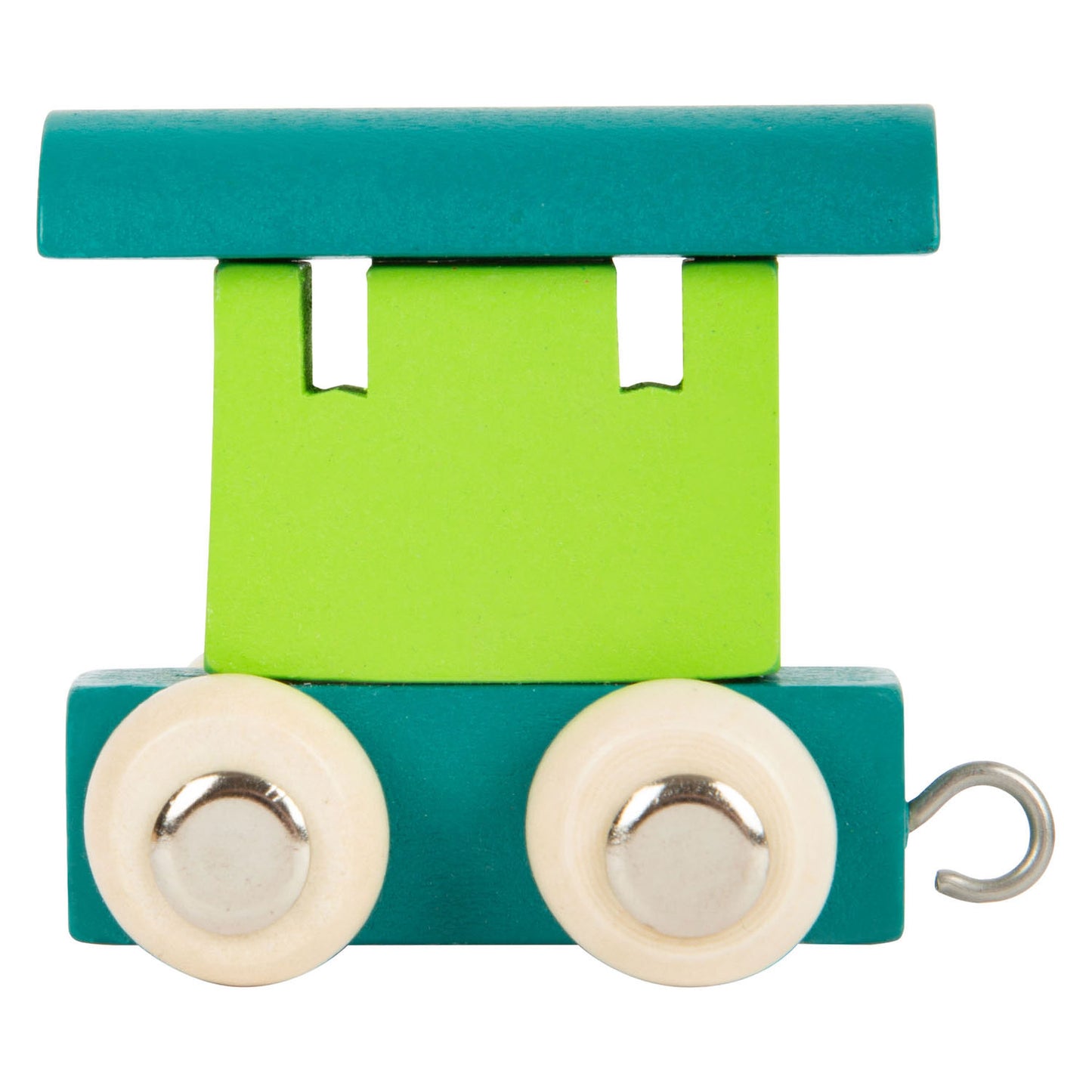 Small foot - Vagone con lettere in legno verde - 12 pezzi