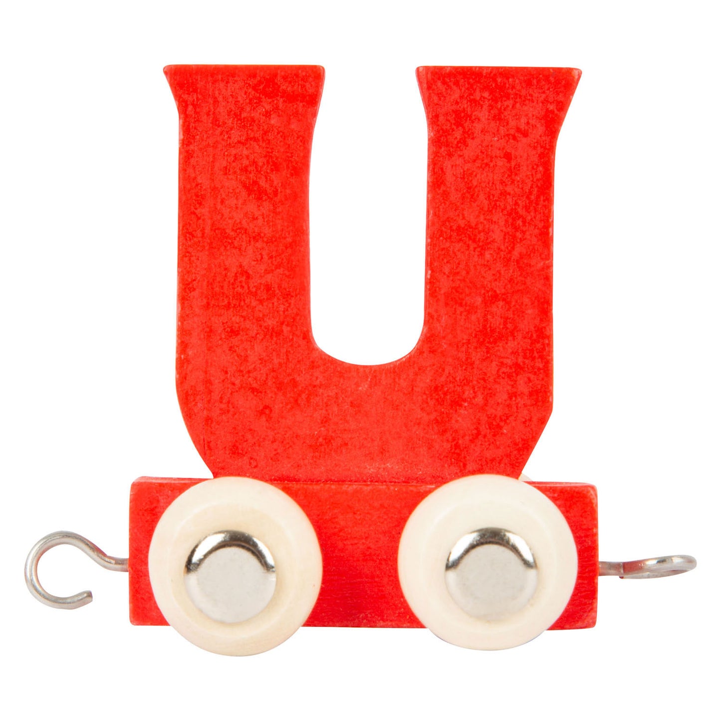 Piccole piede - Font in legno rosso - U - 12 pezzi