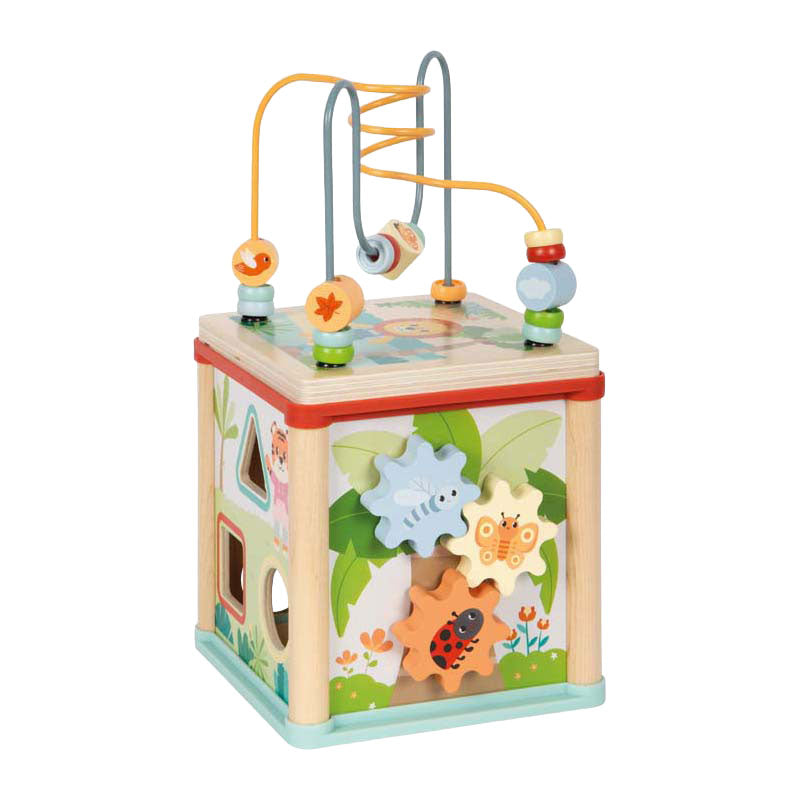Small foot - Cubo motorio in legno fsc Jungle Friends