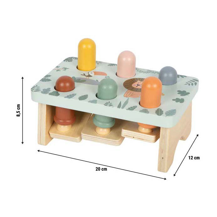 Small foot - Panca con martello in legno gioco safari fsc