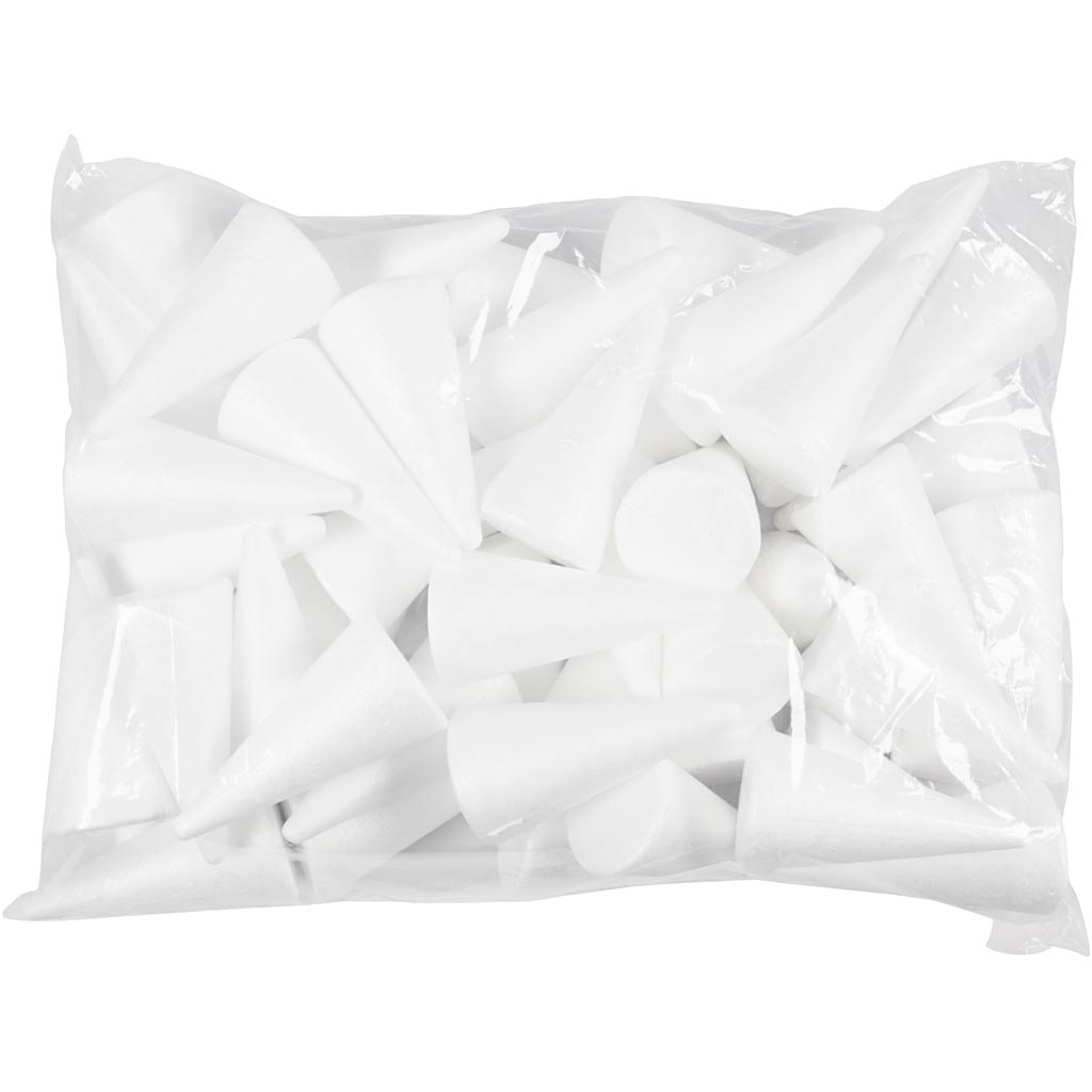 Coni aziendali Creativ, h: 11 cm, d 5,5 cm, bianco, 50 pezzi 1 scatola