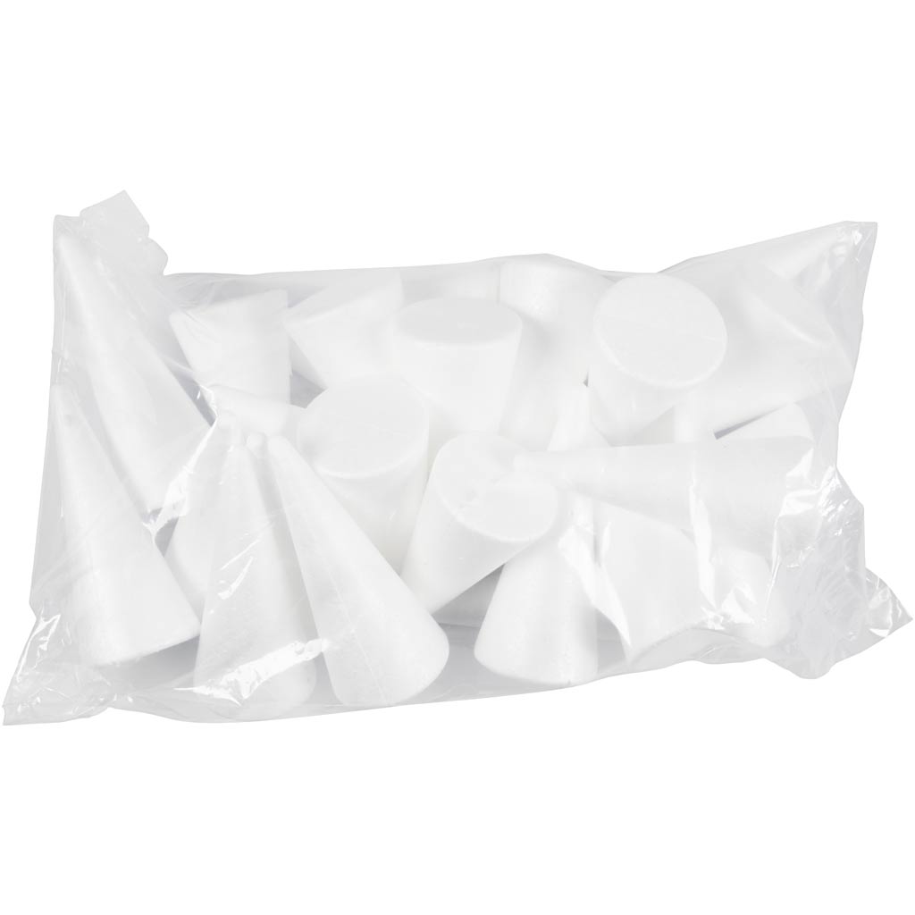 Coni aziendali Creativ, h: 14,5 cm, d 6 cm, bianco, 25 pezzi 1 scatola