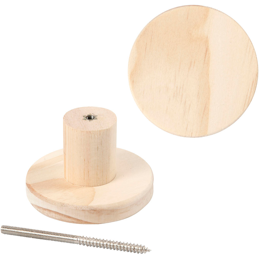 Perchero Creativ company, redondo, d: 4,5 cm, d 7 cm, 1 unidad
