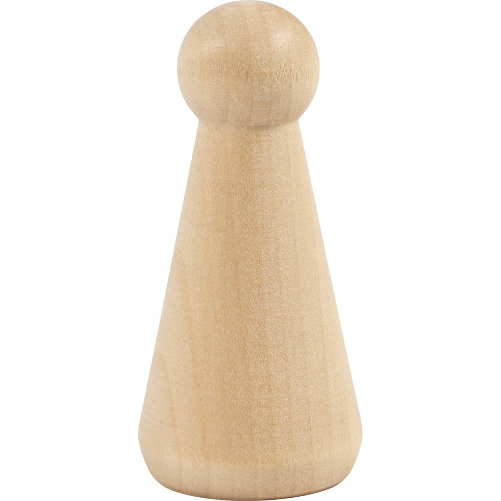 Figura in legno Creativ Company, a forma di cono, h: 8 cm, 3 pezzi 1 scatola