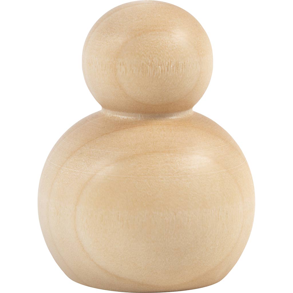 Figura in legno Creative Company, rotonda, h: 5 cm, 5 pezzi 1 scatola