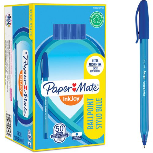 Bolígrafo papermate inkjoy azul 0,5 mm 50 piezas