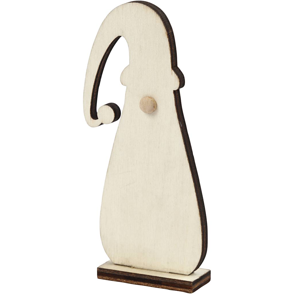 Gnomo natalizio Creativ Company, h: 10 cm, p: 1,5 cm, l: 4,5 cm, spessore 3 mm, 3 pezzi 1 scatola