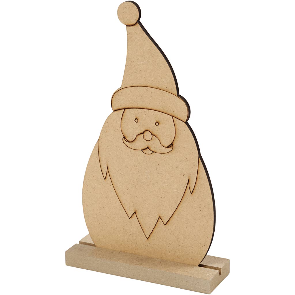 Figura navideña de madera Santa Claus