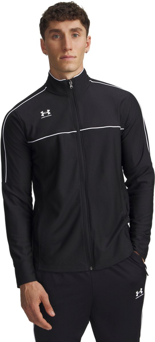 Under armour m challenger track jacket-blk heren sportvest - zwart - wit