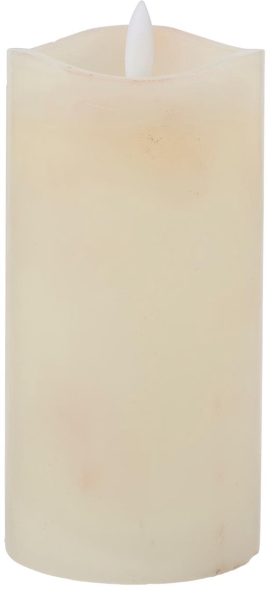 Candela led Arti casa - timer 6 ore - funzionamento a batteria - 7,5 x 15 cm - avorio