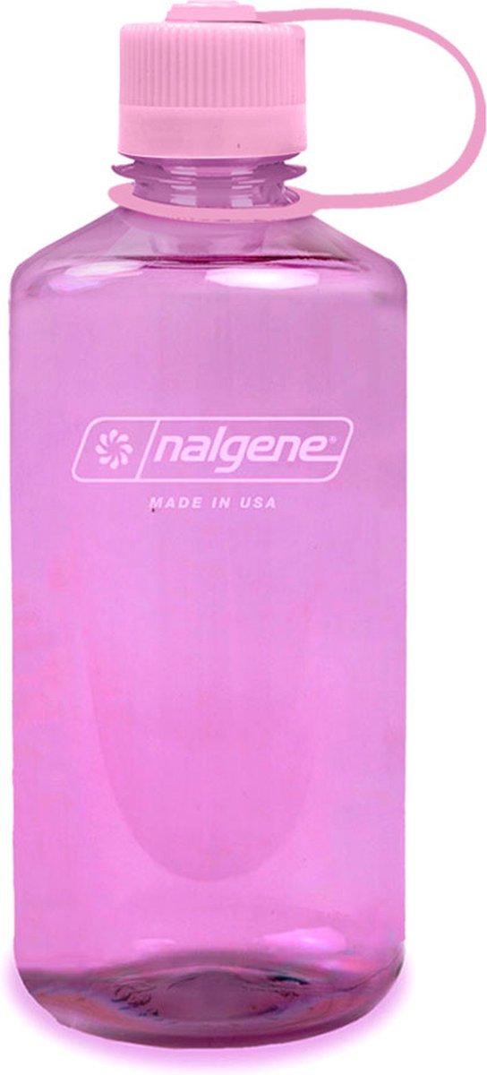 Nalgene - botella de boca estrecha - botella para beber - botella de agua - a prueba de fugas - 1000 ml - sin bpa - sustentar - flor de cerezo
