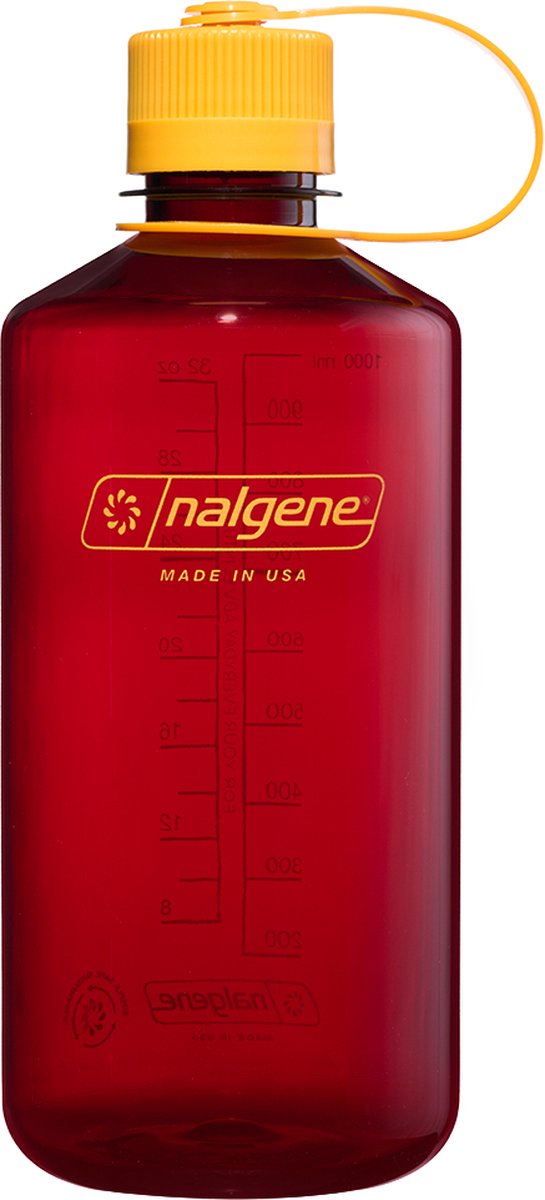 Nalgene - botella de boca estrecha - botella para beber - botella de agua - a prueba de fugas - 1000ml - libre de bpa - sustentar - laker