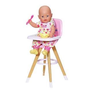 Silla de comedor escandinava nacida de bebé de bebé de madera rosa