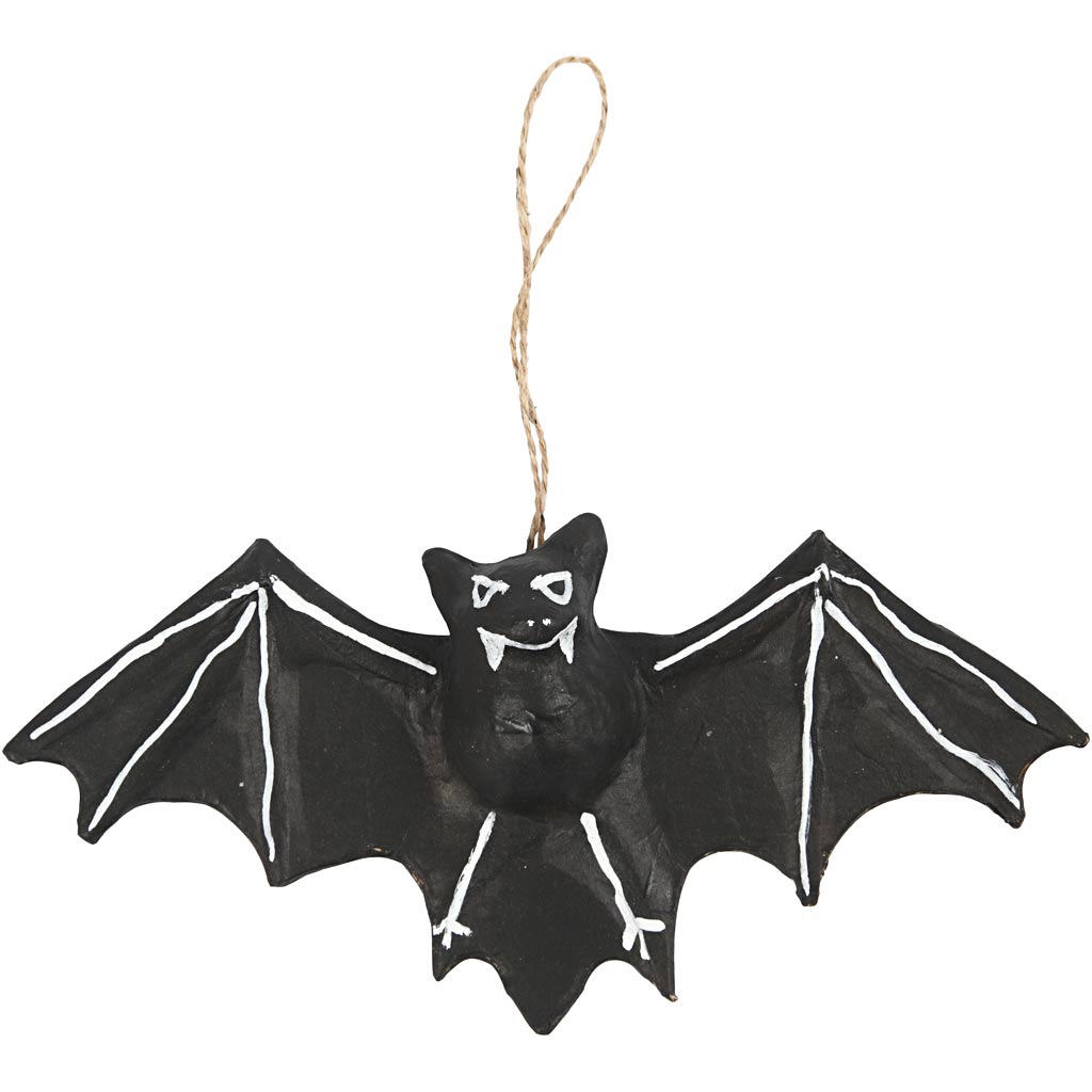 Creativ Company Bat Papier-Mache con cable colgante
