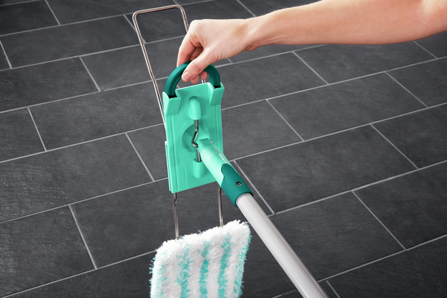 Leifheit profi vloerwisser xl 42 cm stalen steel (140 cm) micro duo