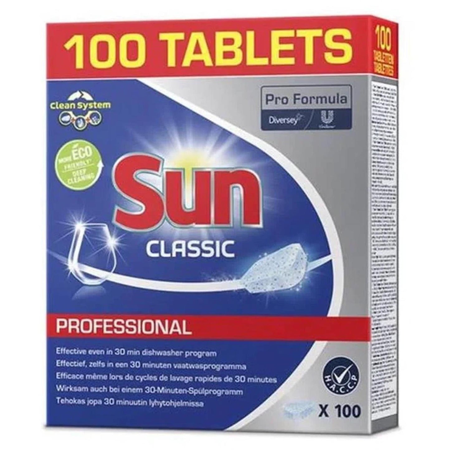 Pastiglie per lavastoviglie Sun classiche 100 pezzi