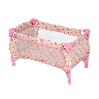 Cama para muñecas plegable flor rosa