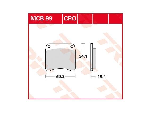 TRW Brake Pad MCB 99 CRQ Hyper Carbon Racing