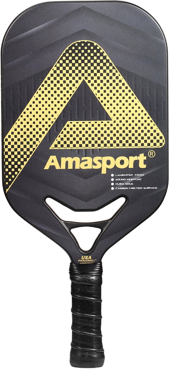 Ama sport pickleball paddle jp80-1 gold - remo de carbono - control de potencia -