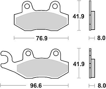 Trw Brake Pad MCB 582 SV Sinterato Metal
